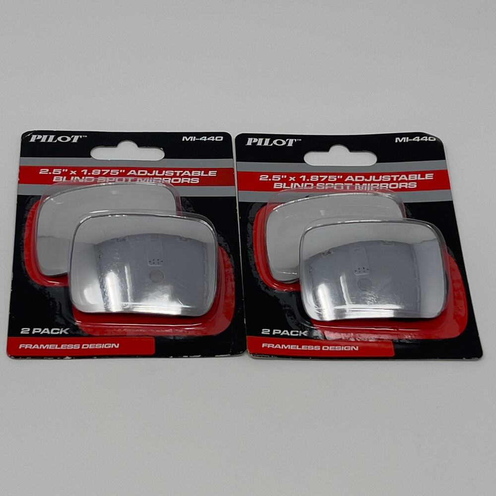 Pilot MI-440 4 Pack 2.5" x 1.875" Adjustable Blind Spot Mirrors - NEW!